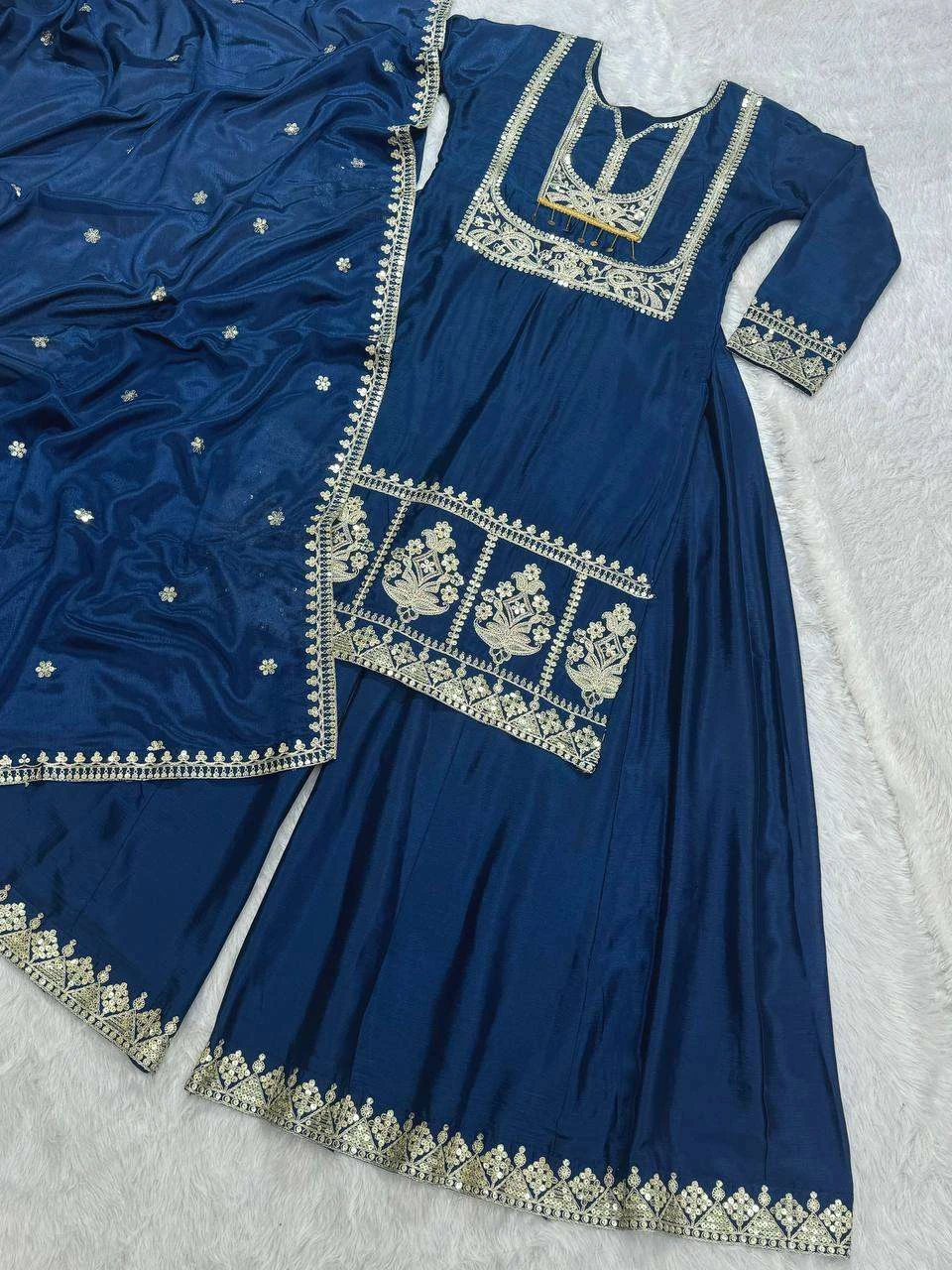 Vardan Ethnic Hk 1649 Chinon Silk Wholesale Designer Readymade Salwar Suit — Wholesale Readymade Suit, MPA wholesale from Surat - Gallery Image 4